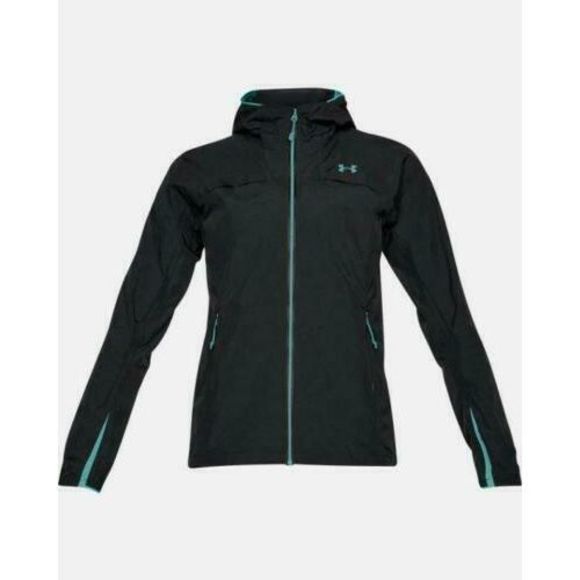 UNDER ARMOUR 1315122-001 UA Womens Sz XSmall Black Scrambler Hiking Jacket $160+ - Picture 2 of 7